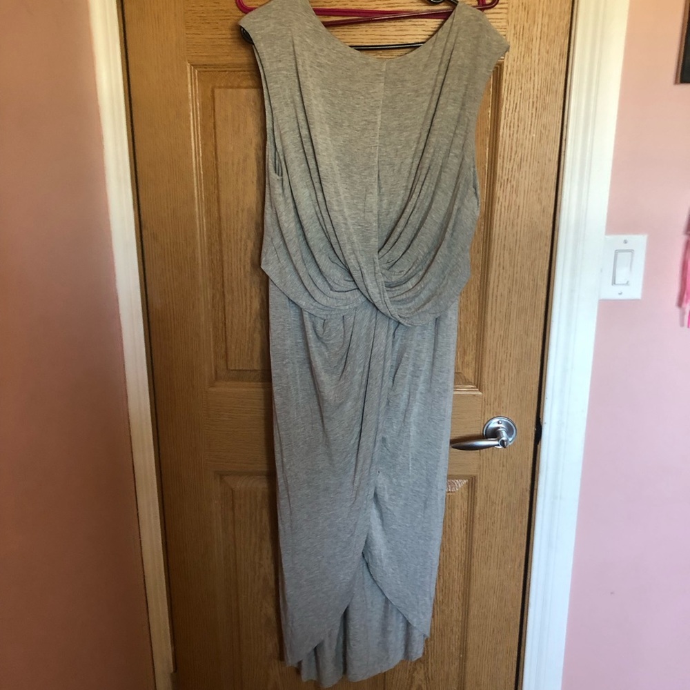 Free People Gray Draped Dress